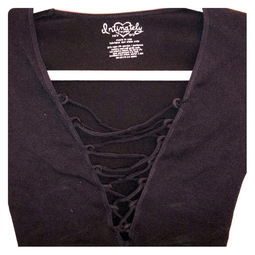 Free People black lace up top